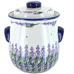 Blue Rose Polish Pottery 37A WR Unikat Cookie Jar - 1 of 1