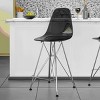 LeisureMod Cresco Mid-Century Modern Acrylic Counter Height Barstool with Chrome Base, Perfect for Kitchen Island or Dining Room Seating - 2 of 4