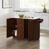 Eleanor Granite Top Kitchen Island Mahogany - Crosley: 2 Cabinets, Spice Rack, Paper Towel Holder - 3 of 4