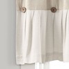 Lush Décor Linen Button Valance Linen Single 84x18+2 - 4 of 4