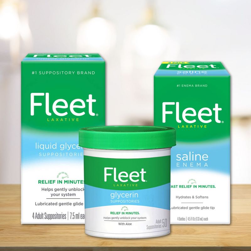 Fleet Laxative Saline Enema for Adult Constipation - 4.5 fl oz/ 4ct, 3 of 11
