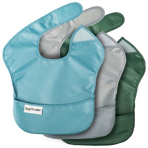 Tiny Twinkle Mess-Proof and Waterproof Baby Food Bib for Boys or Girls, Machine Washable and BPA-Free w/Adjustable Closure - 1 of 4