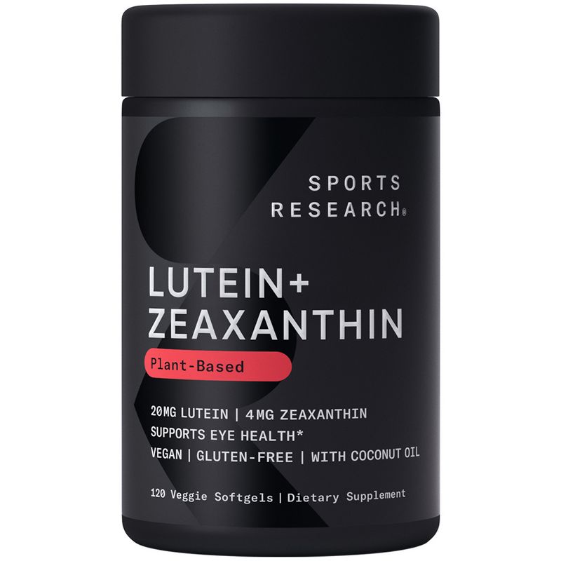 Sports Research Lutein + Zeaxanthin with Coconut Oil, Dietary Supplement, Softgel, 1 of 5