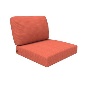 Indoor / Outdoor Deep Seating Sunbrella Cushion, 25.5in D x 25in W, Dupione Papaya - 1 of 4