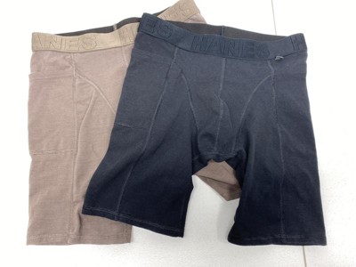 Hanes Premium Men's Xtemp Long Leg Boxer Briefs 3pk - Black/gray Xl : Target