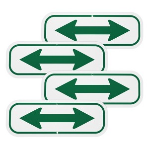 Unique Bargains Aluminum Reflective Outdoor Garden Arrow Sign for Outdoor Lawn Garden 1 Pc - 1 of 4