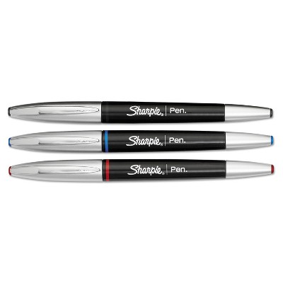 Sharpie Grip Porous Point Stick Permanent Water Resistant Pen Assorted Ink Fine 3/Set 1758054