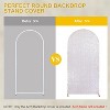 Bling Arch Backdrop Cover, Sequin Wedding Arch Stand Cover with Zipper, Round Top Fitted Backdrop Covers for Birthdays, Wedding and Party Decoration - 3 of 4