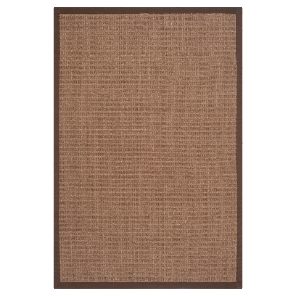 2'6inx4' Klara Natural Fiber Accent Rug Dark Brown - Safavieh