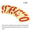 Unique Bargains 0 - 9 Vinyl Waterproof Self-Adhesive Reflective Mailbox Numbers Sticker 4.13 Inch Red 4 Set - 3 of 4