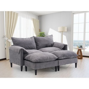 VASIP Convertible Combination Gray Sofa with Storage Footstools for Living Room, Living Room - 1 of 4