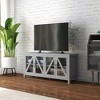 HOMCOM TV Cabinet Stand for TVs up to 58", Entertainment Center with Adjustable Shelves, 4 Glass Doors and 4 Cable Holes for Living Room - image 3 of 4