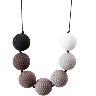 Chewigem Chewable Berries Necklace, Black/Grey
