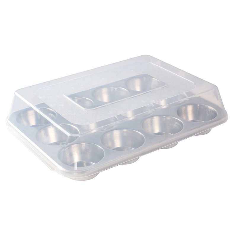 Nordic Ware Naturals 12 Cavity Muffin Pan with High-Domed Lid, 1 of 8