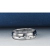 Pompeii3 Mens Comfort Fit Bezel Diamond Wedding 14K White Gold Band Ring - 4 of 4