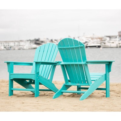 2pk Hampton Poly Outdoor Patio Adirondack Chair - LuXeo
