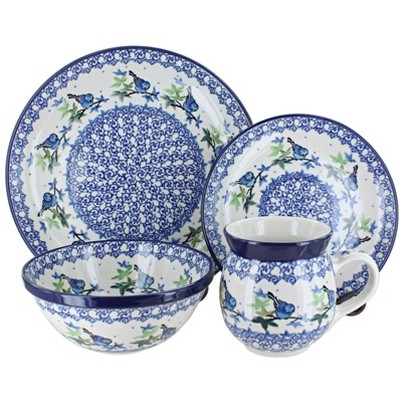Blue Rose Polish Pottery Ceramika Artystyczna Dinnerware (16 PC)