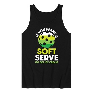 Men's - Instant Message - If You Want Soft Serve Pickleball Graphic Tank Top - 1 of 4