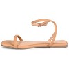 Journee Collection Womens Veena Ankle Strap Low Block Heel Sandals Mocha 6.5 - 2 of 4