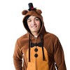 Five Nights At Freddy's Freddy Fazbear Long Sleeve Men's Brown Cosplay Hoodie - 4 of 4