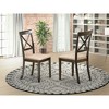 East West Furniture,Boston X-Back dining chair with Faux Leather Fabric Seat Set of 2 - 2 of 3