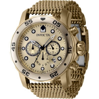 Invicta 47240 Men's Pro Diver Chronograph Gold Dial Bracelet Watch