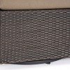 FIONECA Outdoor Swivel Patio Chair with Cushions, Single Rattan Chair with 360¡ã Rotation, Dark Brown Wicker / Beige Cushion - 4 of 4