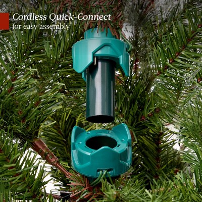 7.5ft Pre-Lit Sparse Pine Christmas Tree with Multicolor LED Lights