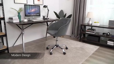 Yaheetech Modern Velvet Desk Chair Soft Height-adjustable 360°swivel  Computer Chair : Target