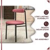 LeisureMod Lume Dining Chair Upholstered in Polyester with Powder-Coated Metal Legs Accent Side Chair for Dining Room, Kitchen - 3 of 4