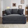 Dolonm Modern Double Sleeper Sofa: Cloud-Like Corduroy, 5 Pillows & Deep Seat, Sturdy Wood Frame for Living Room/Bedroom - 4 of 4
