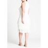 ELOQUII Women's Plus Size Fringe Sweater Mini Dress - 3 of 4