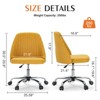 Vatros Armless Home Office Desk Chair with Wheels Adjustable Swivel Task Computer Chair, Gray - 3 of 4