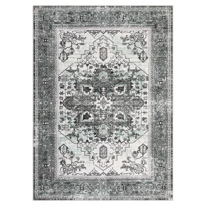 COZONY Washable Rug, Stain Resistant Non-Slip Area Carpet with Vintage Medallion for Living Room and Bedroom - 1 of 4