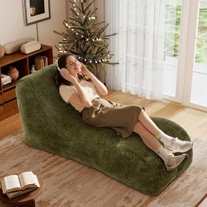 AENKYO Ergonomic Bean Bag Sofa Chair Lounger with Full-Body Support, Soft Portable Foam Filler No Installation for Living Room & Bedroom - 1 of 4