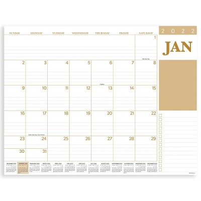 2022 Desk Pad Calendar Monthly Blotter Utility - The Time Factory