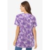 Woman Within Plus Size Perfect Printed Short-Sleeve V-Neck Tunic - 3 of 4