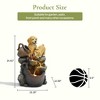LuxenHome 25” Puppy and Pitchers Pot Resin Outdoor Water Fountain with LED Lights, Outdoor and Indoor Waterfalls for Patio, Garden Decor Multicolored - 2 of 4