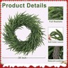 24 Inch Real Pine Wreath Large Artificial Green Wreaths for Front Door Walls Porches Farmhouse Indoor Outdoor Home Decor - 3 of 4