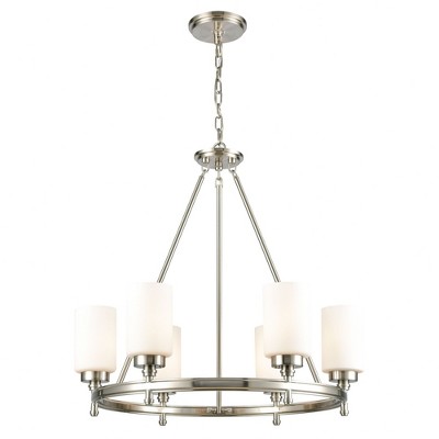 Elk Home Dawson 6 - Light Chandelier in  Satin Nickel
