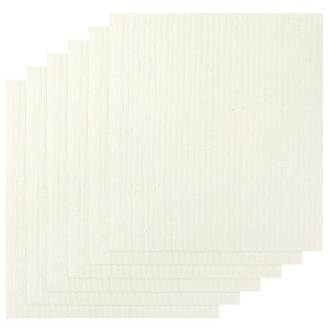 Unique Bargains Washable Reusable No Odor Lint Free Absorbent Cellulose Sponge Dish Cloth 7" x 8" - 1 of 4