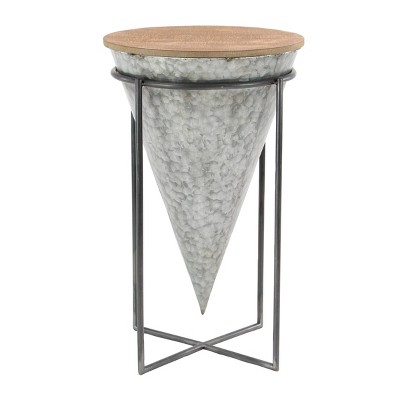 Wood and Iron Stool Gray - Olivia & May