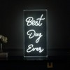 11.7" x 23.6" Best Day Ever Contemporary Glam Acrylic Box USB LED Neon - JONATHAN Y: Modern Decor, Integrated Bulb - 4 of 4
