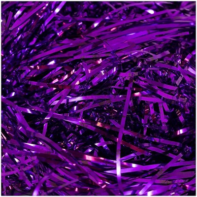 JAM Paper Crinkle Cut Shred Tissue Paper Filler Metallic Purple 1 oz 212020968