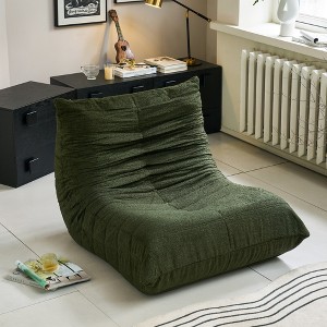 41.4'' Sofa Lazy Sofa Bean Bag Chair Floor Sofa For Living Room Bedroom, Green - 1 of 4