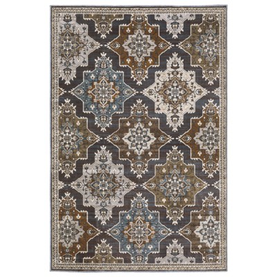 Oriental Weavers Ellington ELL07 Blue/ Rust Indoor Area Rug - 3'10" x 5'5"