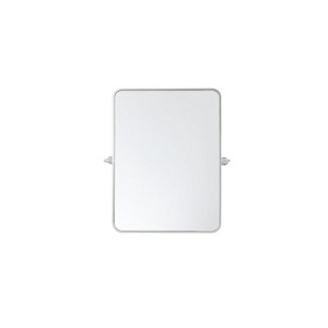 Elegant Lighting Soft Corner Pivot Mirror 24x32 inch in Silver - 1 of 4