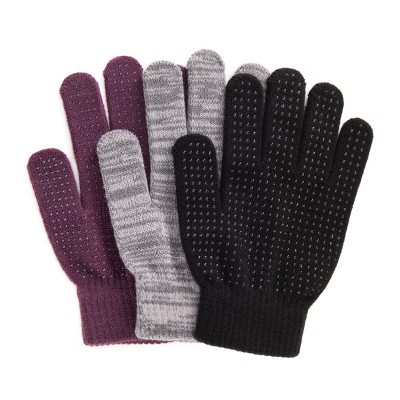 MUK LUKS Womens 3 Pair Pack of Gloves