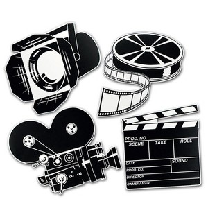 Beistle 16" Movie Set Cutouts; Black/White 12/Pack 55722 - 1 of 1