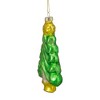 Northlight 5.25" Green and Gold Glass Christmas Tree Hanging Ornament - 4 of 4